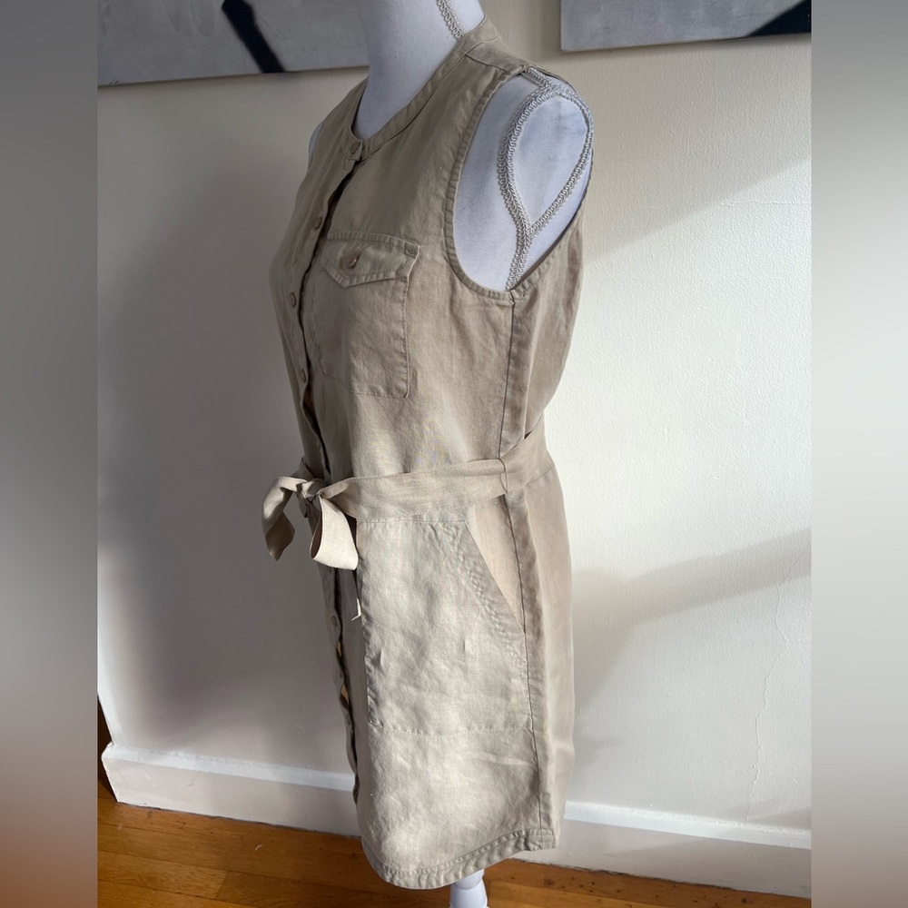 Michael Stars Button-Down Brady Dress in Natural Beige Size Small - Picture 9 of 13